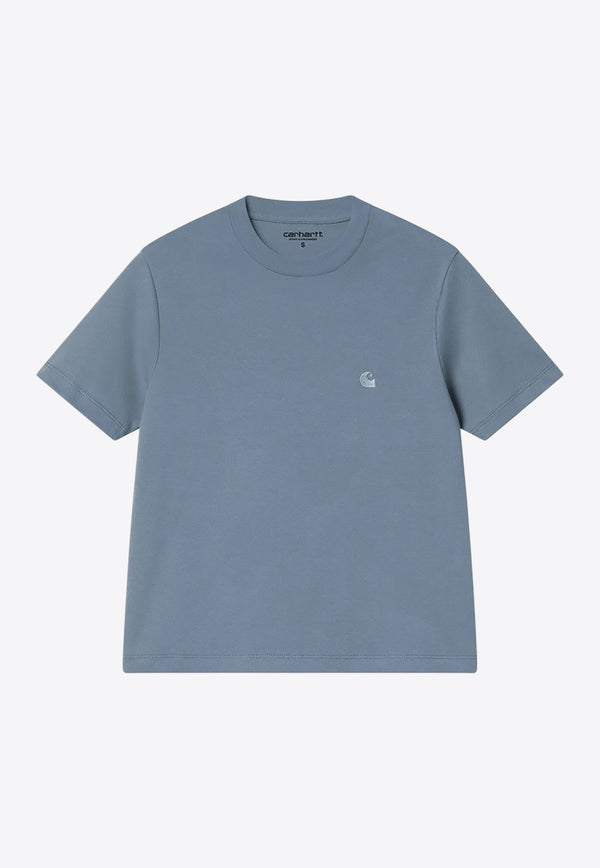 Carhartt Wip Luca C Logo T-shirt Blue I034633CO/R_CARH-33DXX