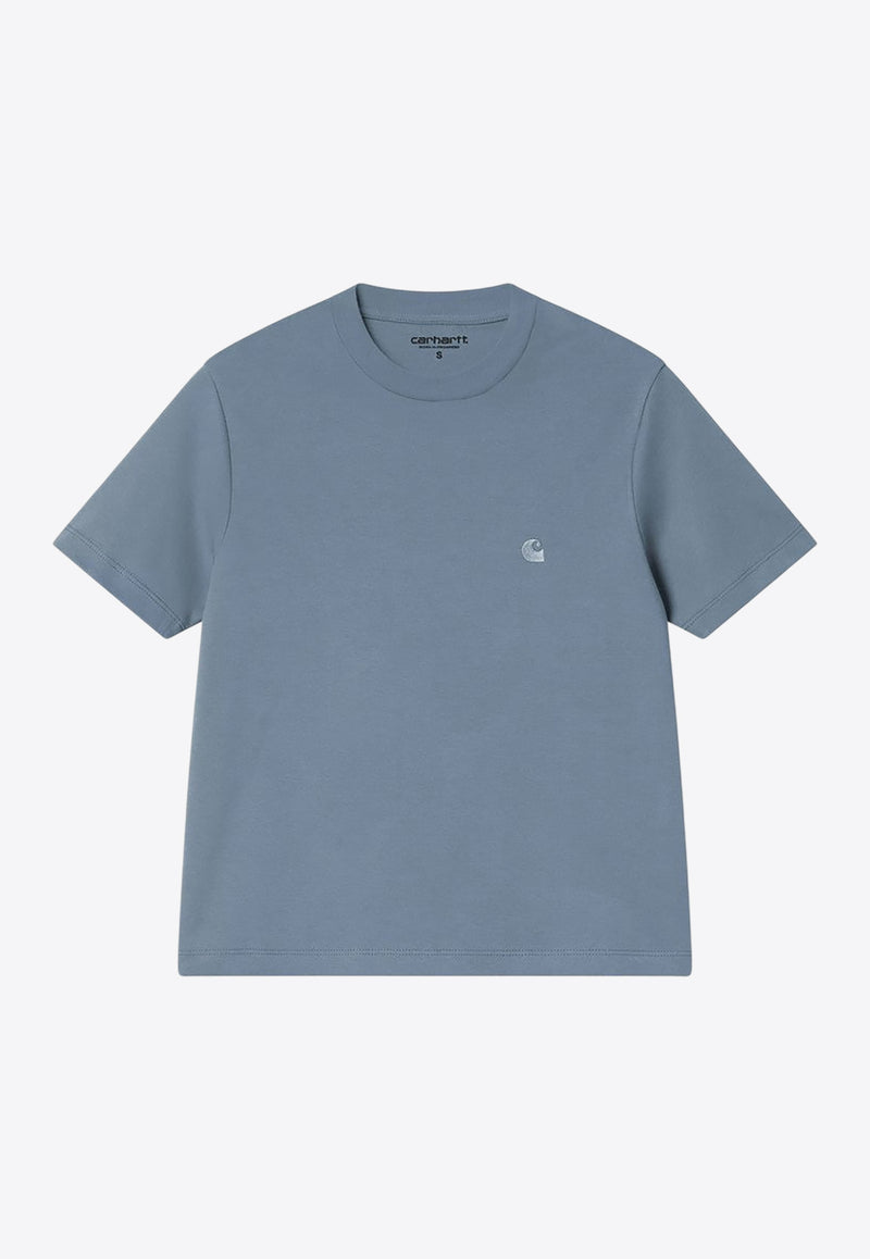Carhartt Wip Luca C Logo T-shirt Blue I034633CO/R_CARH-33DXX