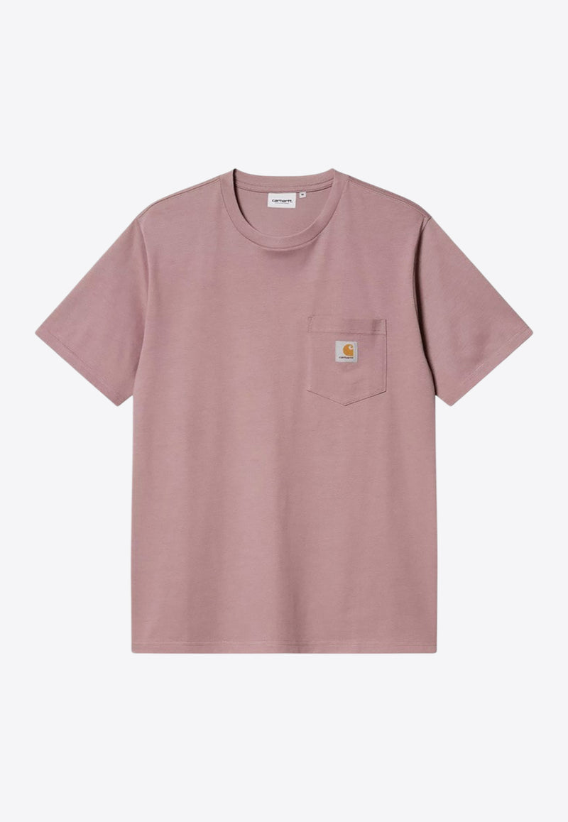 Carhartt Wip Hudson Logo T-shirt Mauve I035140CO/R_CARH-1XF