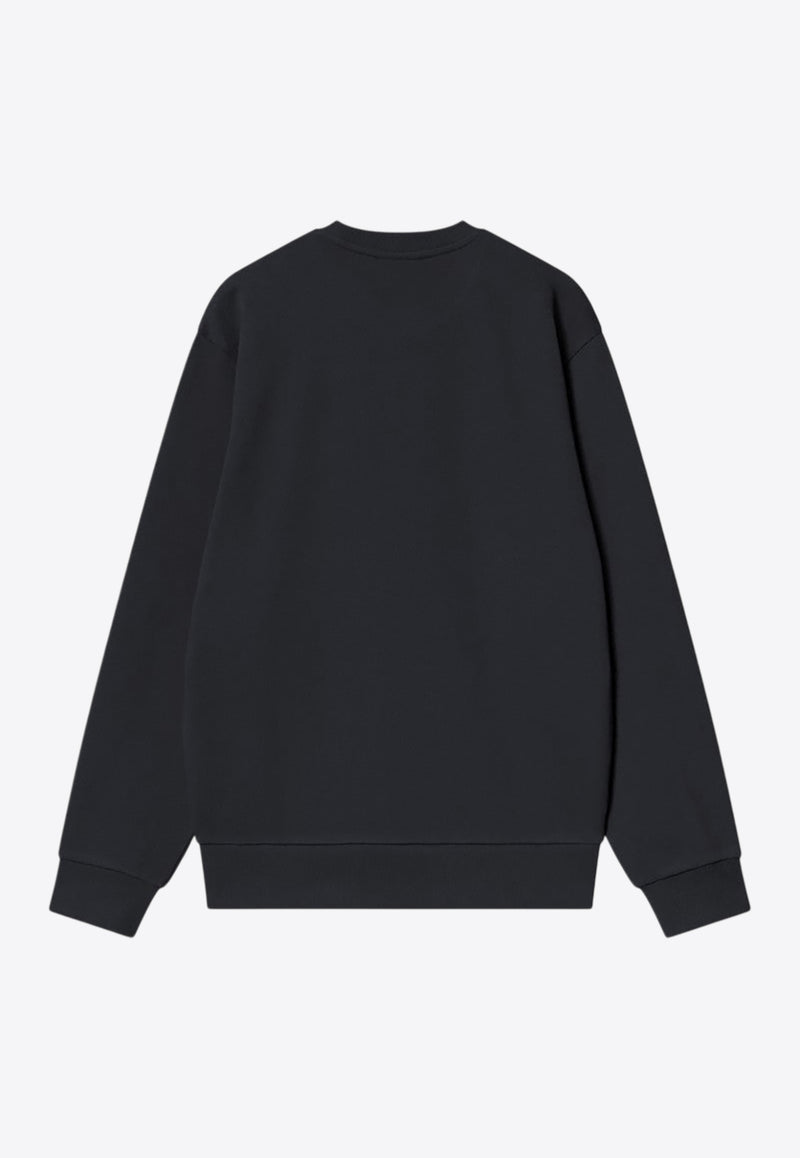 Carhartt Wip Hudson Logo Washed Sweatshirt Black I035186CO/R_CARH-89