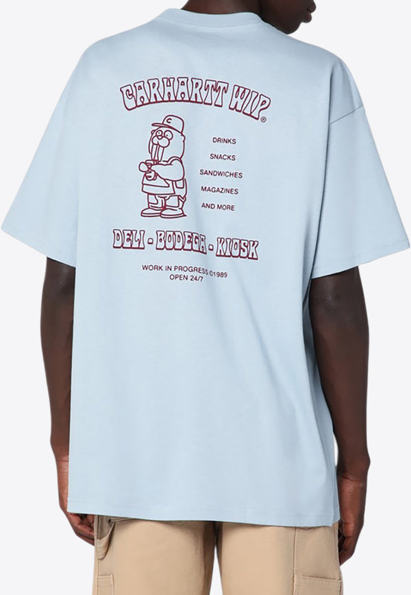 Carhartt Wip Sandwich Printed T-shirt Light Blue I035230CO/R_CARH-0N1