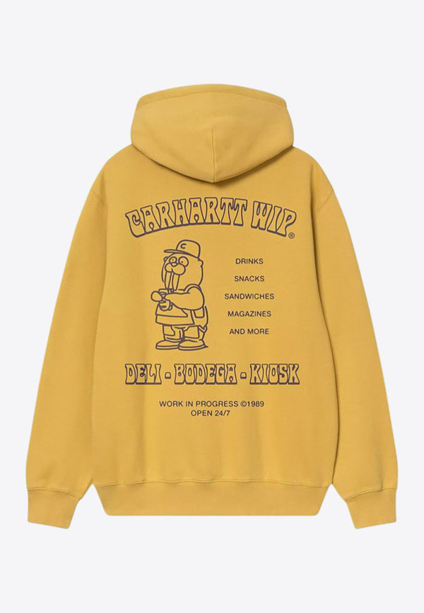 Carhartt Wip Sandwich Logo Print Hooded Sweatshirt Yellow I035277CO_CARH-36C