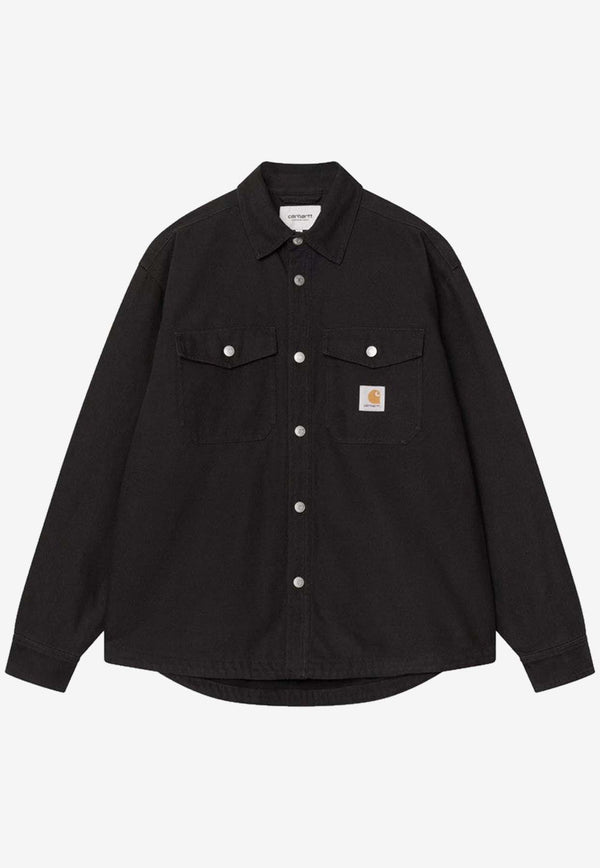 Carhartt Wip Selby Logo Buttoned Shirt Black I035305CO/R_CARH-89XX