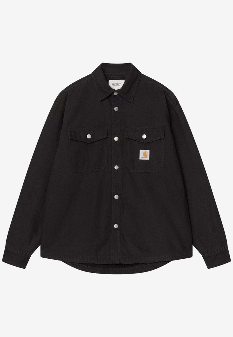 Carhartt Wip Selby Logo Buttoned Shirt Black I035305CO/R_CARH-89XX