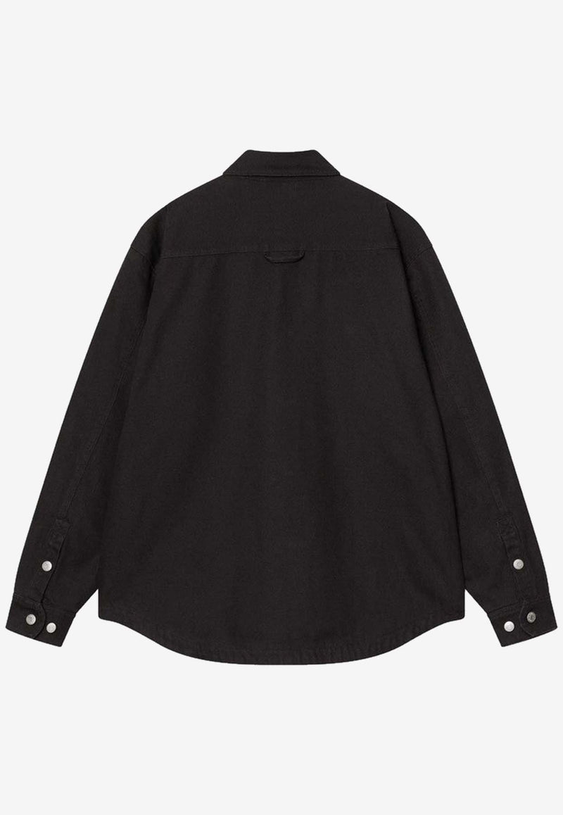 Carhartt Wip Selby Logo Buttoned Shirt Black I035305CO/R_CARH-89XX