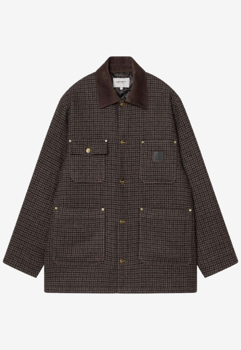 Carhartt Wip Lowis Chore Houndstooth Field Jacket Brown I035344PL/R_CARH-35MXX