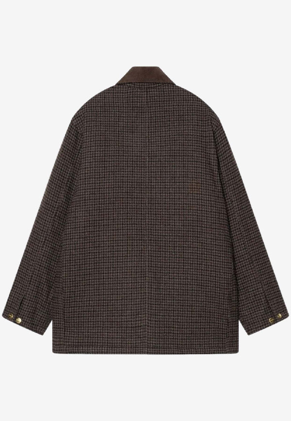 Carhartt Wip Lowis Chore Houndstooth Field Jacket Brown I035344PL/R_CARH-35MXX