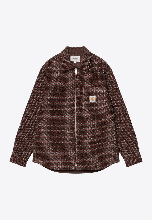 Carhartt Wip Bellamy Check Zip-Up Jacket Brown I035422PL/R_CARH-34SXX