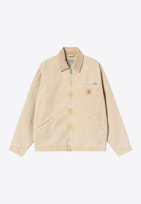 Carhartt Wip OG Detroit Zip-Up Denim Jacket Beige I035555CO_CARH-0ME