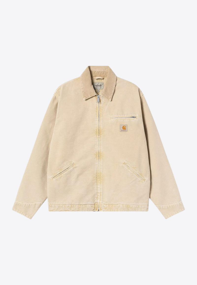 Carhartt Wip OG Detroit Zip-Up Denim Jacket Beige I035555CO_CARH-0ME