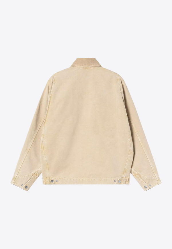 Carhartt Wip OG Detroit Zip-Up Denim Jacket Beige I035555CO_CARH-0ME