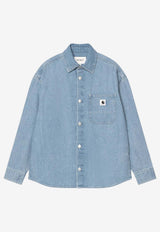 Carhartt Wip Marly Long-Sleeved Denim Shirt Blue I035584DE/R_CARH-0135