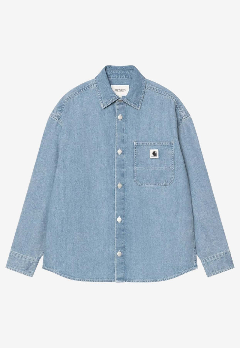 Carhartt Wip Marly Long-Sleeved Denim Shirt Blue I035584DE/R_CARH-0135