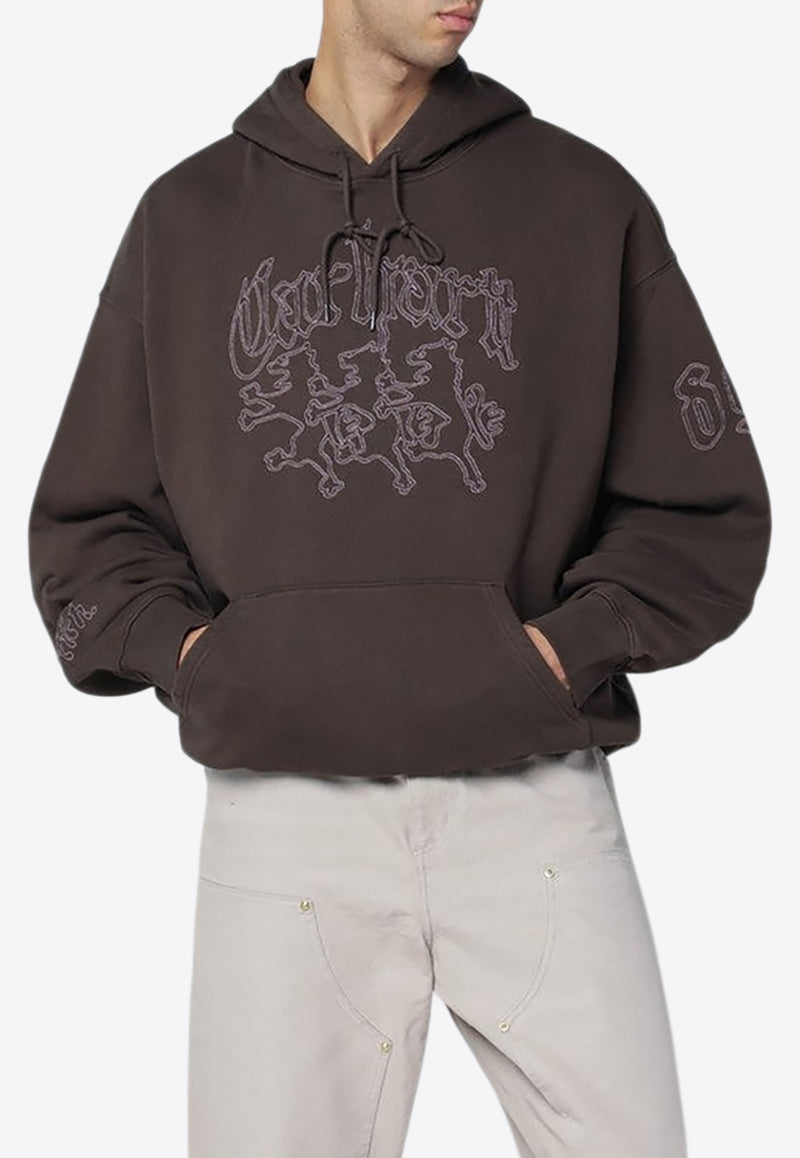 Carhartt Wip Hackwork Printed Hooded Sweatshirt Brown I035641CO/R_CARH-3EEXX