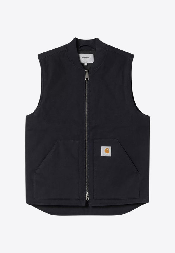 Carhartt Wip Classic Logo Patch Zip-Up Vest Navy I035695CO/R_CARH-1C01