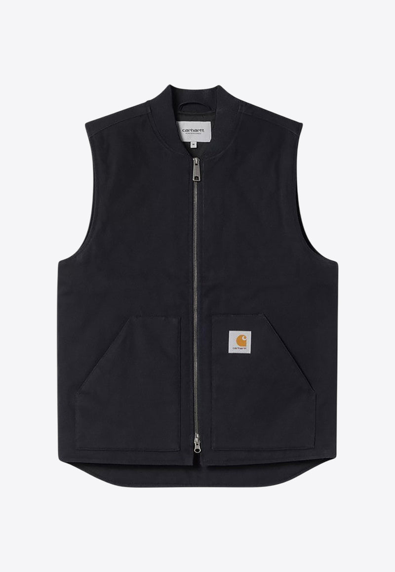 Carhartt Wip Classic Logo Patch Zip-Up Vest Navy I035695CO/R_CARH-1C01