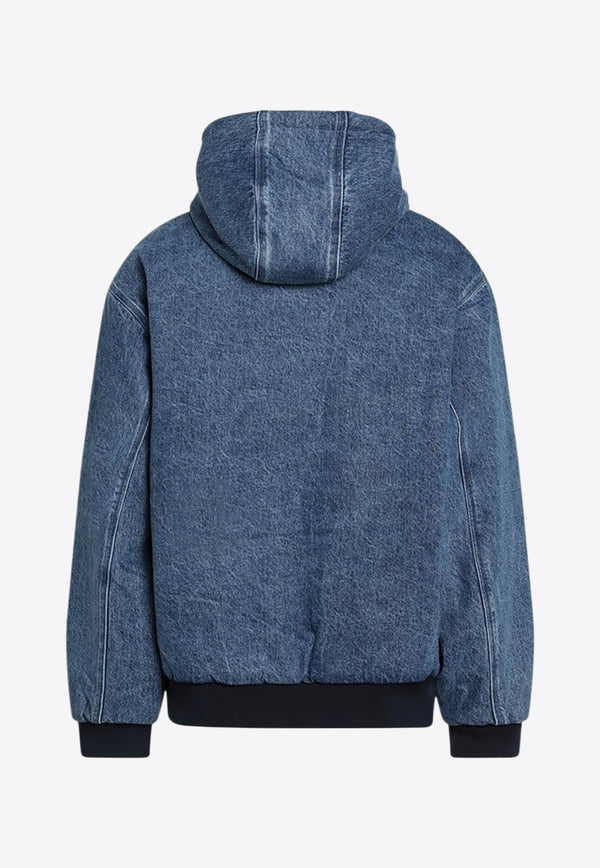 Carhartt Wip OG Active Denim Zip-Up Hooded Sweatshirt Denim I035966DE/R_CARH-3FZ12