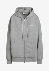 Carhartt Wip Alda Zip-Up Hooded Sweatshirt Gray I036028CO/S_CARH-00DXX