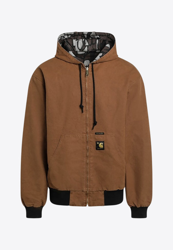 Carhartt Wip OG Active Zip-Up Hooded Sweatshirt Brown I036412CO/R_CARH-3GK02