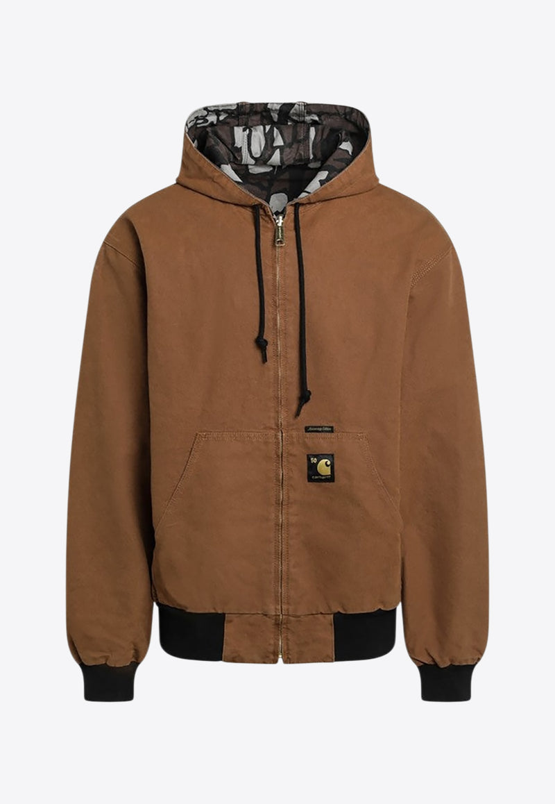 Carhartt Wip OG Active Zip-Up Hooded Sweatshirt Brown I036412CO/R_CARH-3GK02