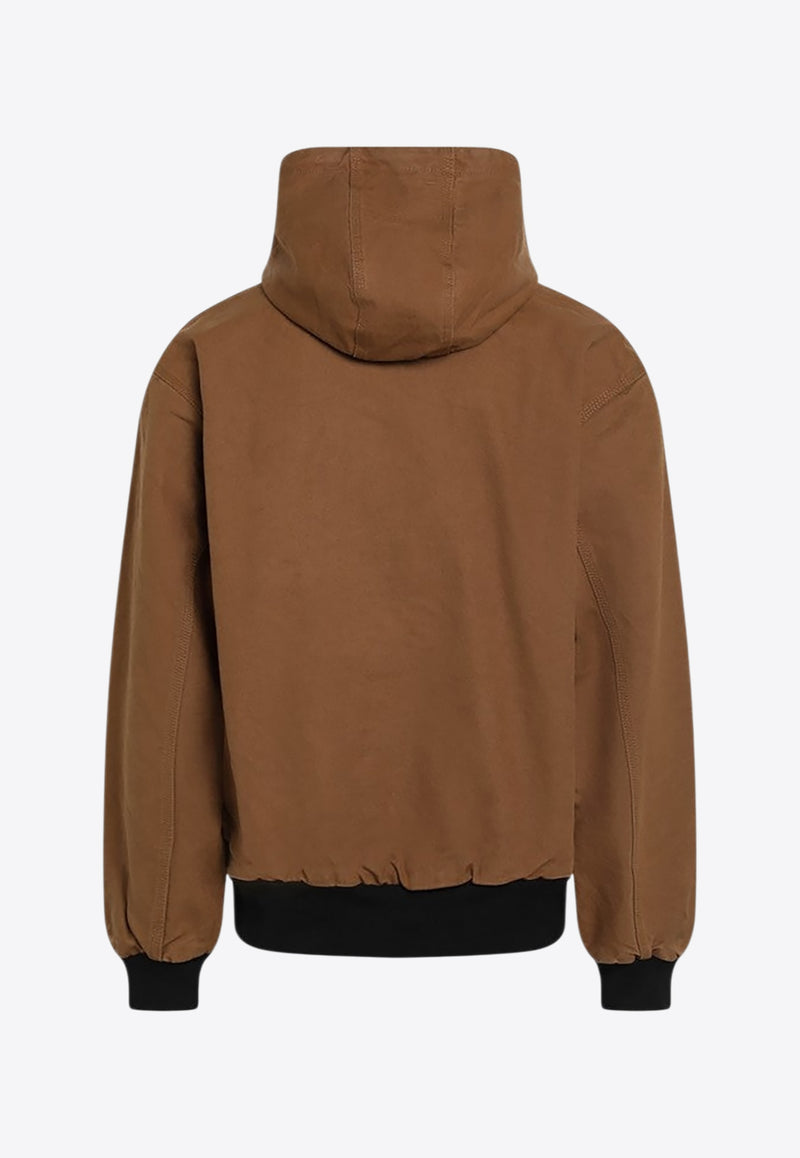 Carhartt Wip OG Active Zip-Up Hooded Sweatshirt Brown I036412CO/R_CARH-3GK02