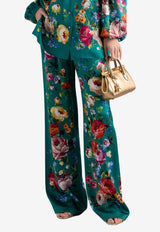 Dolce & Gabbana Rose Print Satin Vanity Pants Multicolor I3J77W HI12R HV5VV