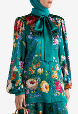 Dolce & Gabbana Rose Print Satin Shirt Multicolor I5681Z HI12R HV5VV