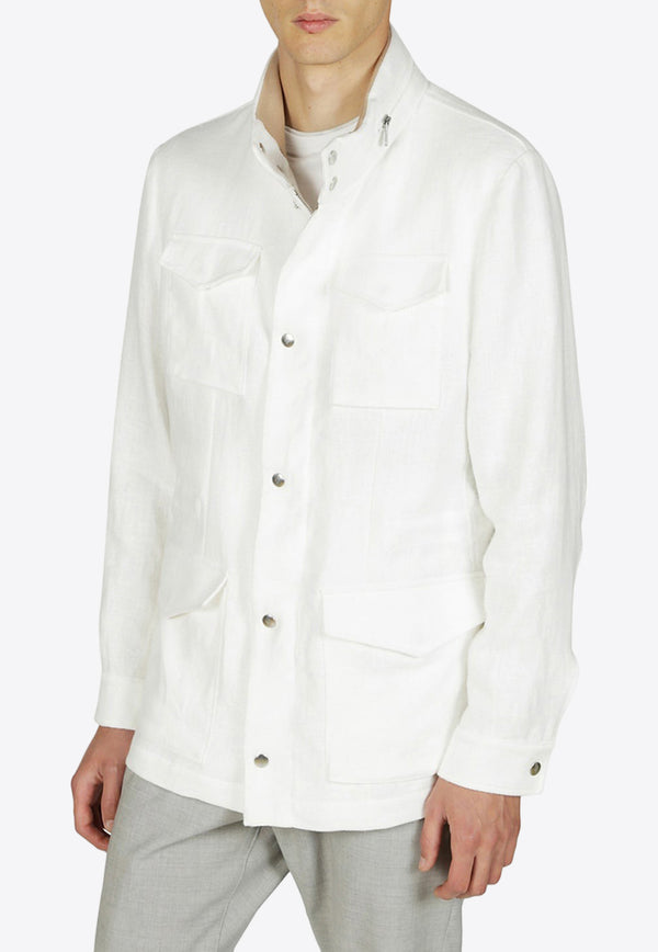 Eleventy Long-Sleeved Field Jacket White I75GBTI21TES0I100CREAM