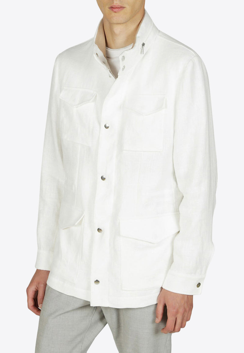 Eleventy Long-Sleeved Field Jacket White I75GBTI21TES0I100CREAM