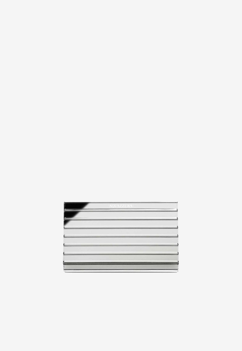 Aquazzura Ari Metallic Clutch IARCLUC0-RLRCCC SILVER