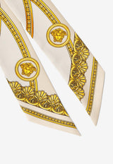 Versace la Coupe des Dieux Print Silk Scarf Tie White IBA0005 1A11522 5K520