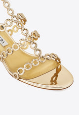 Aquazzura Infinity Chain 35 Leather Sandals ICHMIDS0-SSY-SOG Gold