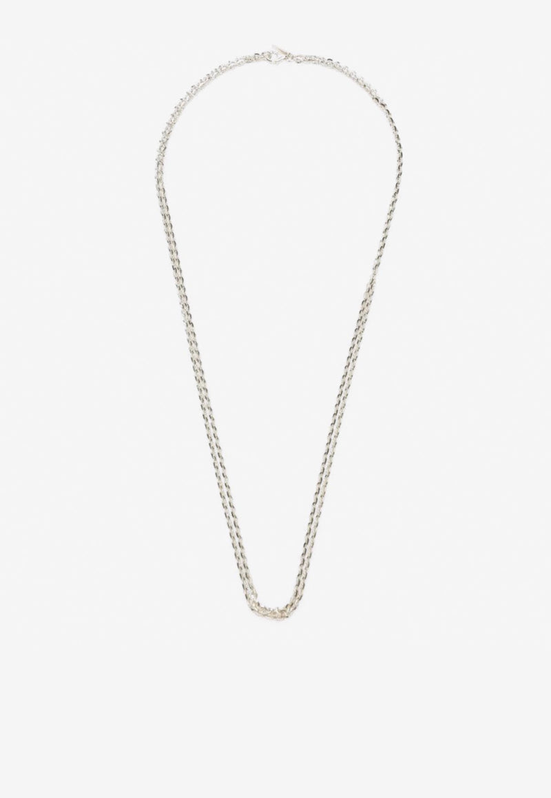 Emanuele Bicocchi Ice Double Chain Necklace Silver ICN2WMET/1