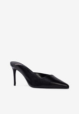 BLACK SUEDE STUDIO Icon 80 Leather Asymmetric Mules Black ICON80_BLACK