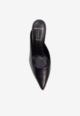 BLACK SUEDE STUDIO Icon 80 Leather Asymmetric Mules Black ICON80_BLACK