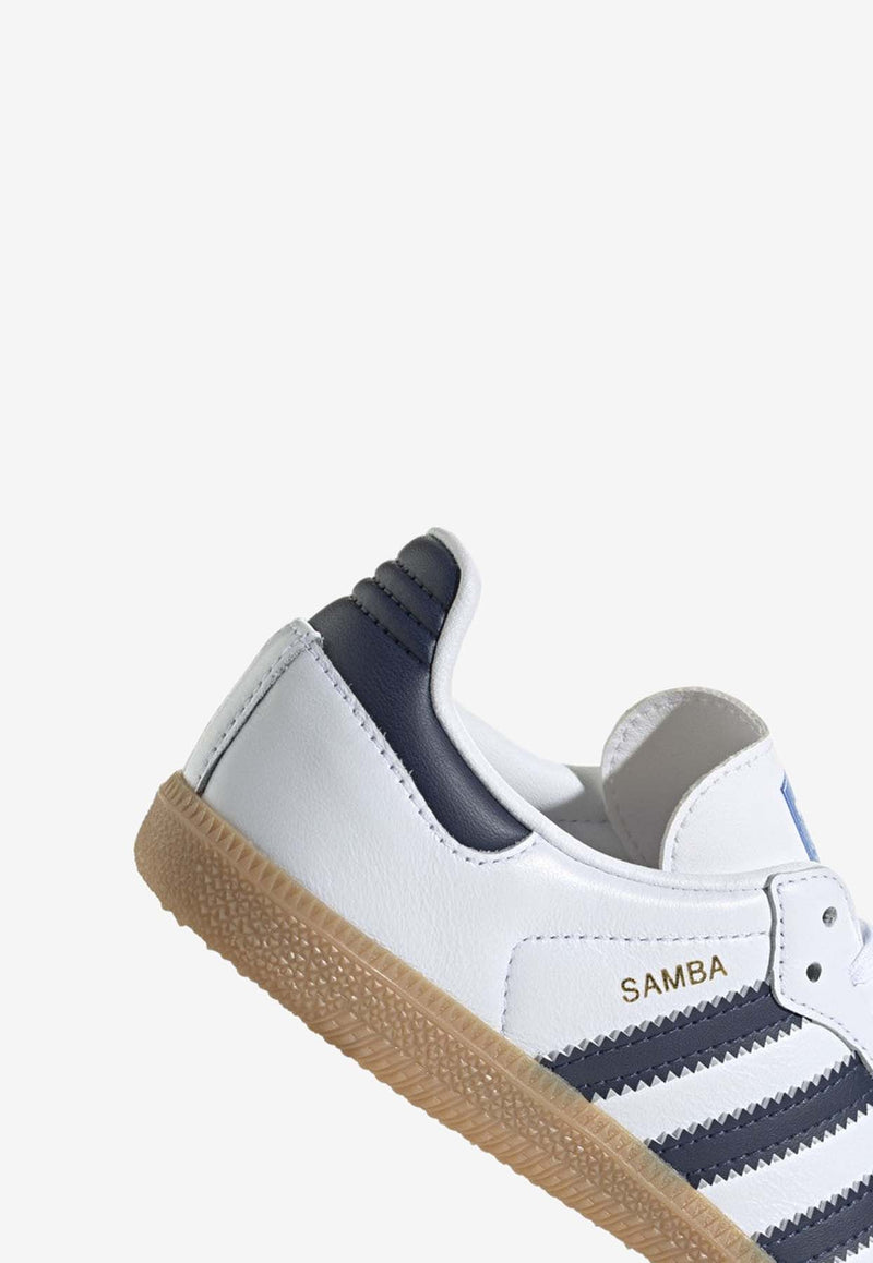 Adidas Kids Boys Samba OG Leather Sneakers White IE1332LE/O_ADIDS-WB