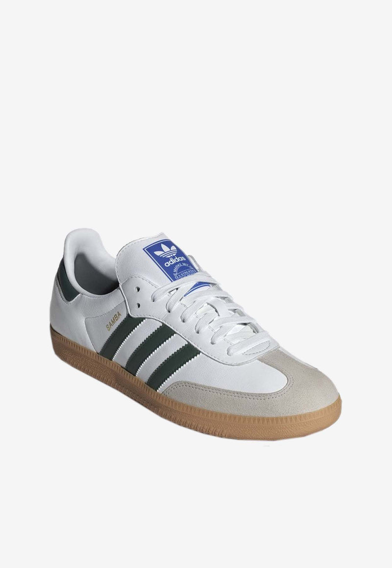 Adidas Originals Samba OG Low-Top Sneakers White IE3437LE/O_ADIDS-WHTGRN