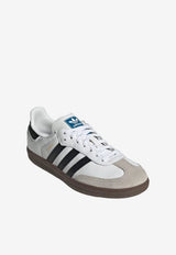 Adidas Kids Boys Samba OG Leather Sneakers White IE3677_WHITE