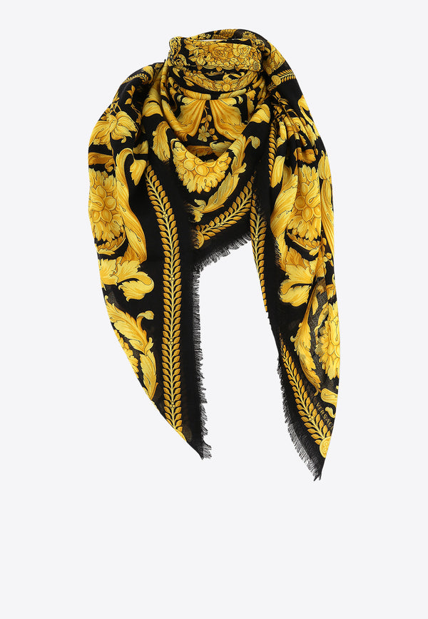 Versace Barocco Fringed Scarf Yellow IFO1401-A236219-A7900