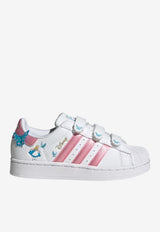 Adidas Kids Girls Disney Superstar II Leather Sneakers White IH1735_WHITE