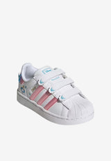 Adidas Kids Girls Disney Superstar II Leather Sneakers White IH1735_WHITE