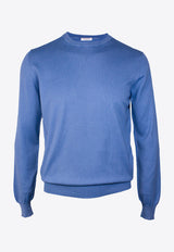 Ribbed Knit Crewneck Sweater