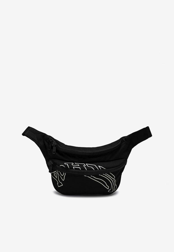 Y-3 Logo Print Morphed Nylon Belt Bag Black IN2395PL/O_ADIDY-BLK