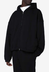 Represent Initial Zip-Up Hooded Sweatshirt Black INM414CO/S_REPRE-001