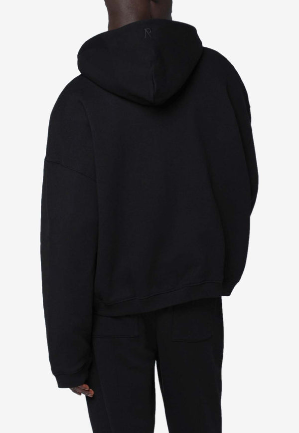 Represent Initial Zip-Up Hooded Sweatshirt Black INM414CO/S_REPRE-001