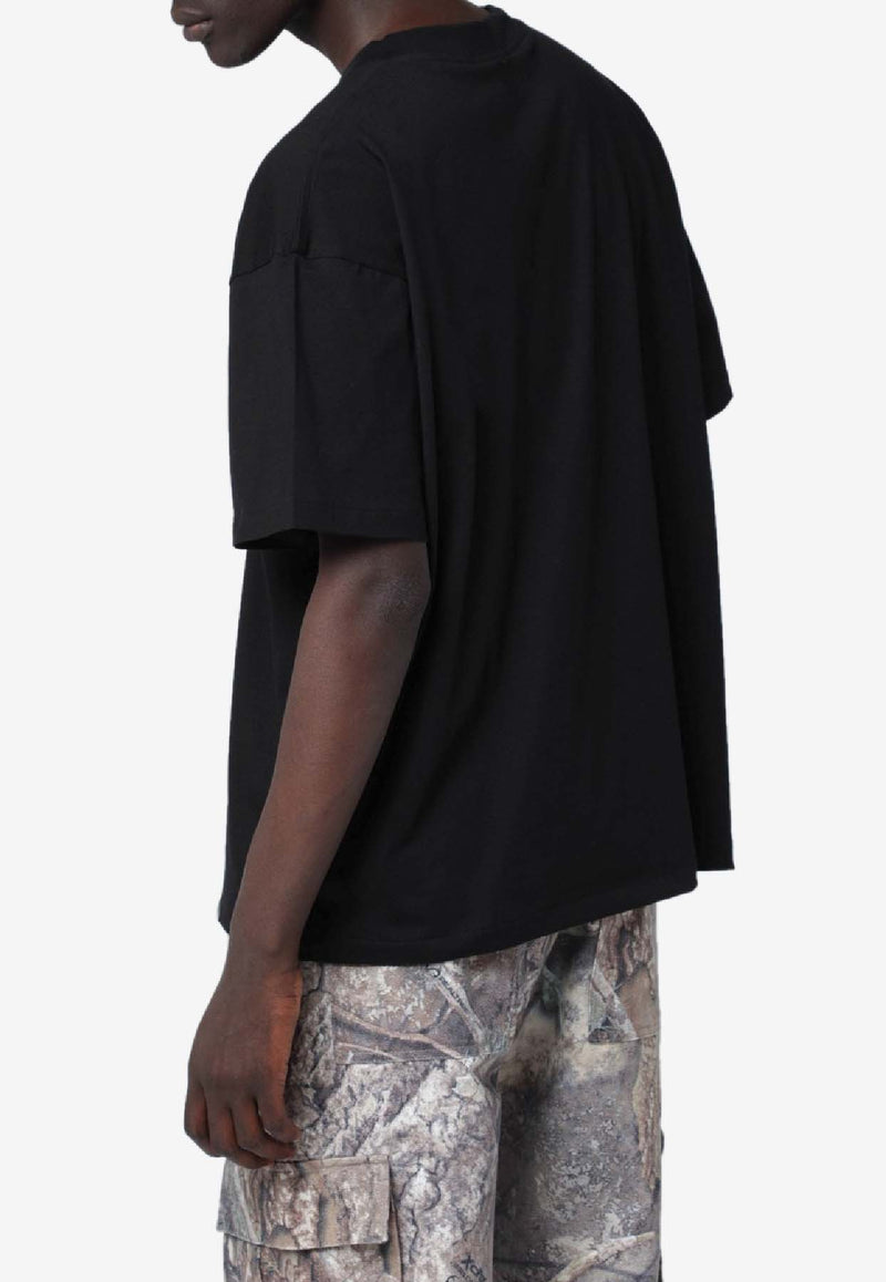 Represent Initial Crewneck T-shirt Black INM4742CO/S_REPRE-001