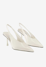 Jimmy Choo Isa 80 Patent Leather Slingback Pumps Latte ISA 80 PAT LATTE