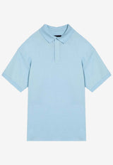 Y-3 Rubberized Logo Polo T-shirt Light Blue IV5641CO/O_ADIDY-IB