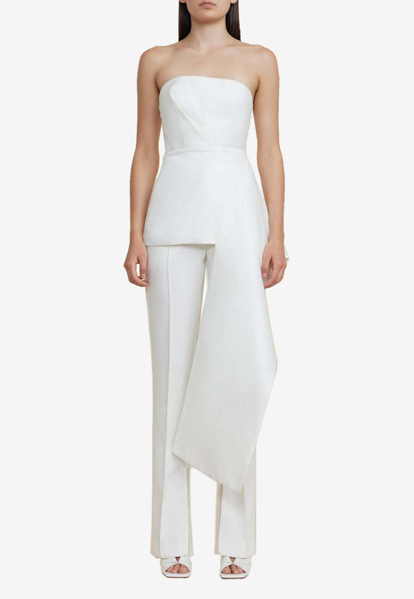Acler Wilson Strapless Draped Top Ivory