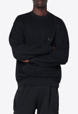 Y-3 Brushed Terry Crewneck Logo Sweatshirt Black IW0075CO/R_ADIDY-BLK